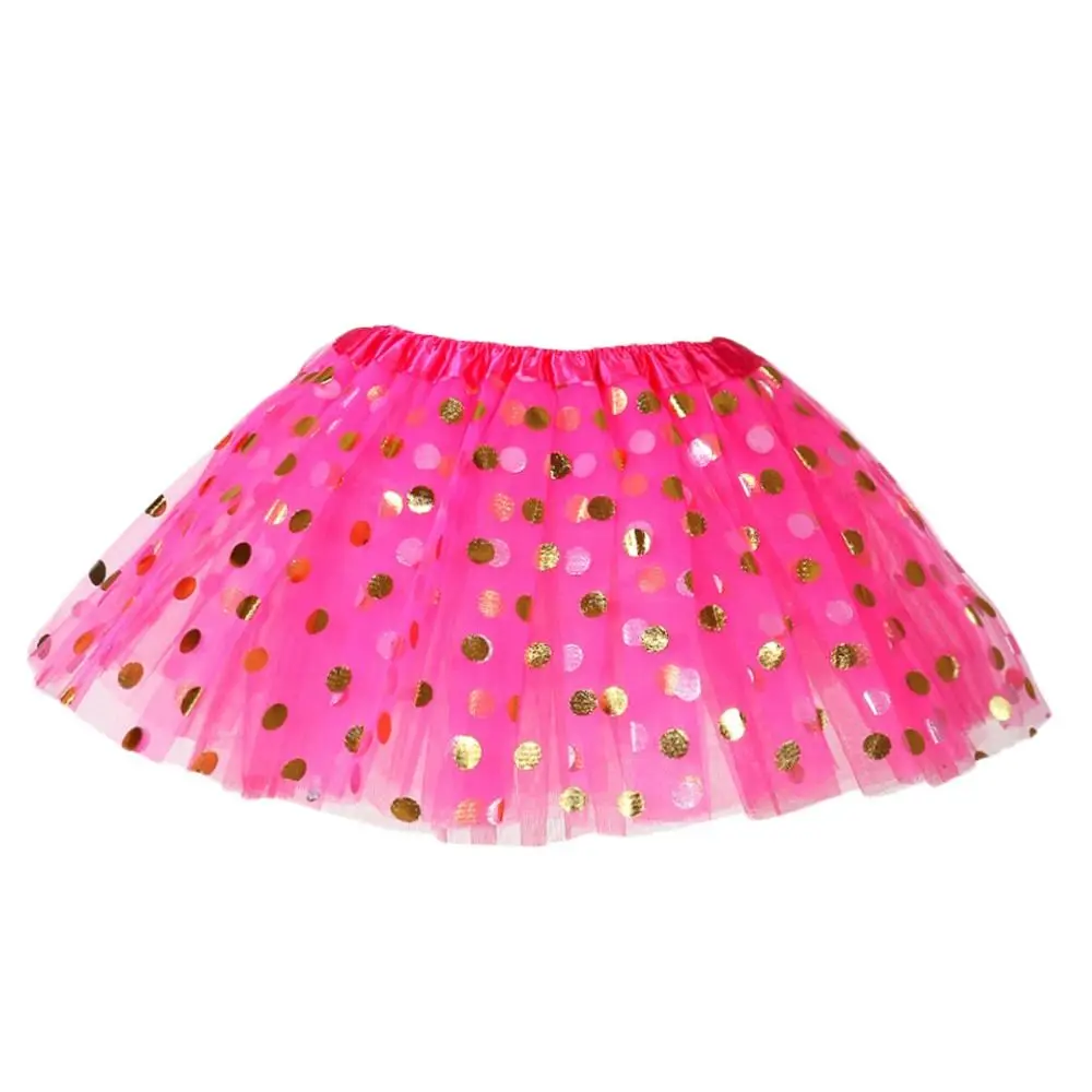 Jupe Tutu arc-en-ciel à la mode, jupe de princesse en Tulle coloré, à pois, filet doré, jupon de danse pour enfants