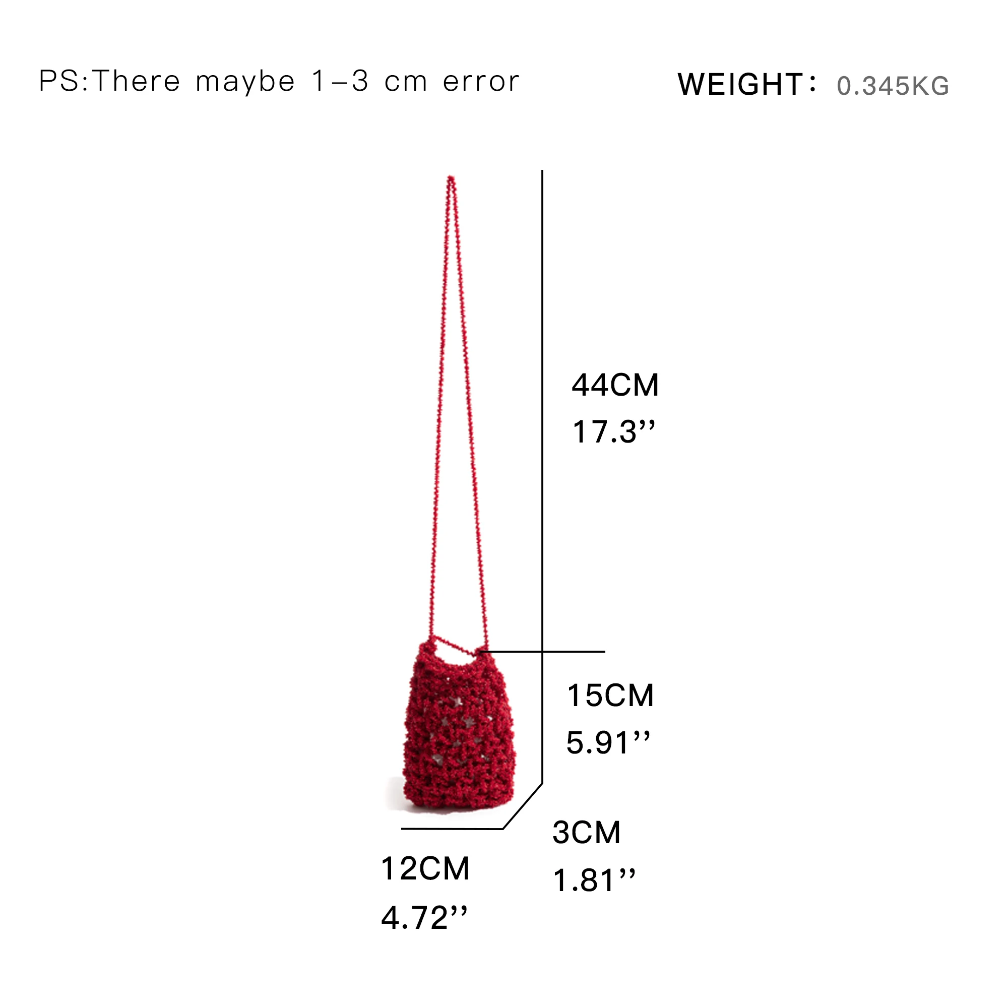 MABULA Women\'s Small Bead Cell Phone Bag Summer Hollow Plastic Red Handmake Weave Crossbody Bag Fashion Portable travel Handbag