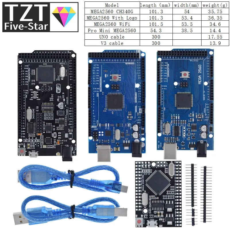 MEGA2560 MEGA 2560 R3 (ATmega2560-16AU CH340G) AVR USB Board Development Board MEGA2560 PRO For Arduino Expansion Board DIY Kit