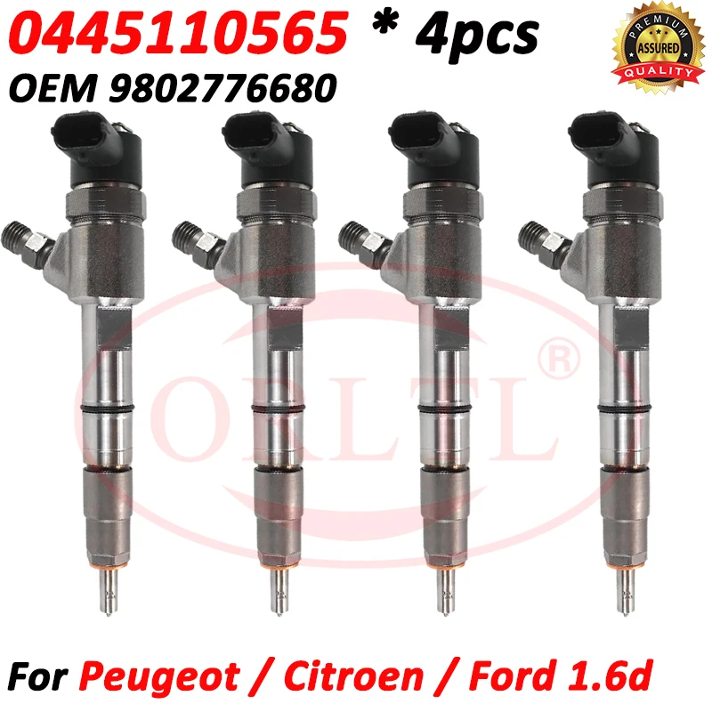 

Common Rail Injector 0445110565 OEM 9802776680 Diesel Fuel Nozzle 0 445 110 565 For Peugeot Citroen DS Fiat Ford Fusion 1.6 HDI