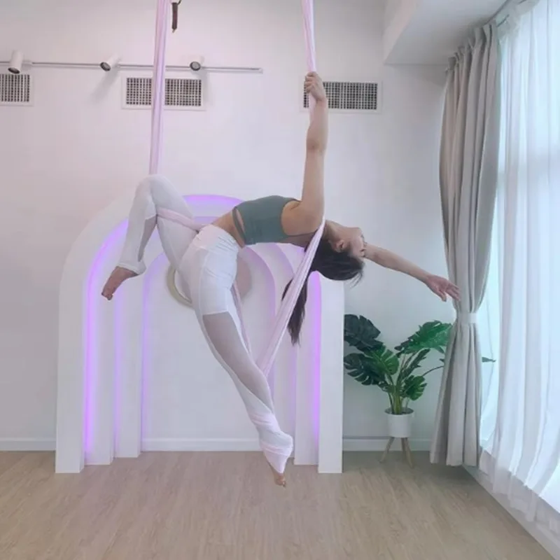 8 Meters Professional Black Aerial Fitness Trapeze Flying Antigravity Inversion Aerial Yoga Hammock Swing Durable Nylon