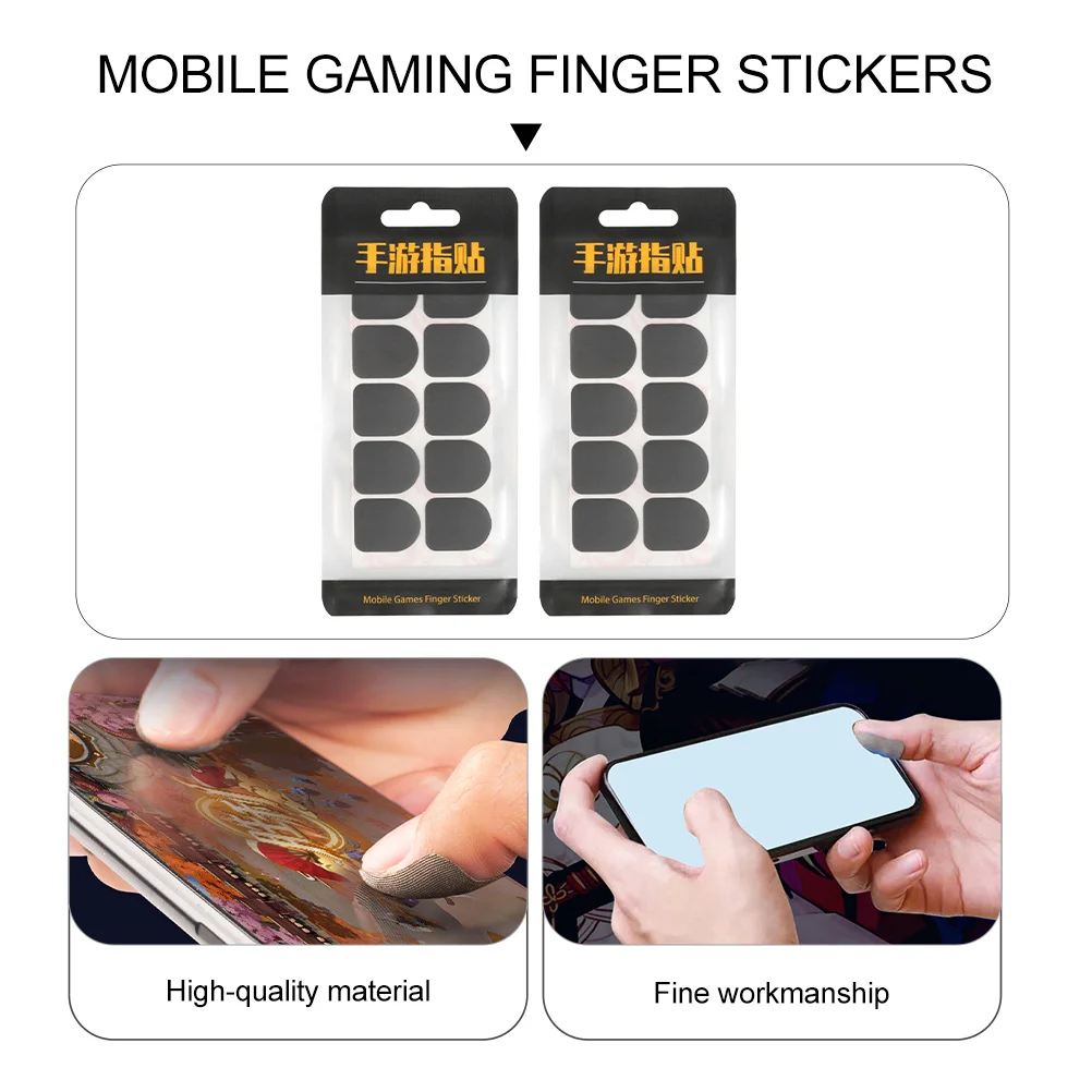

2 Bags Carbon Fiber Mobile Gaming Finger Sleeves Anti Sweat Disposable Lightweight Sensitive Touch for