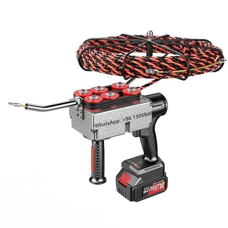 YYHC-21V Construction Wire Puller Brushless Motor Cordless Rechargeable Wall Portable Lithium Pipe Stringing Machine