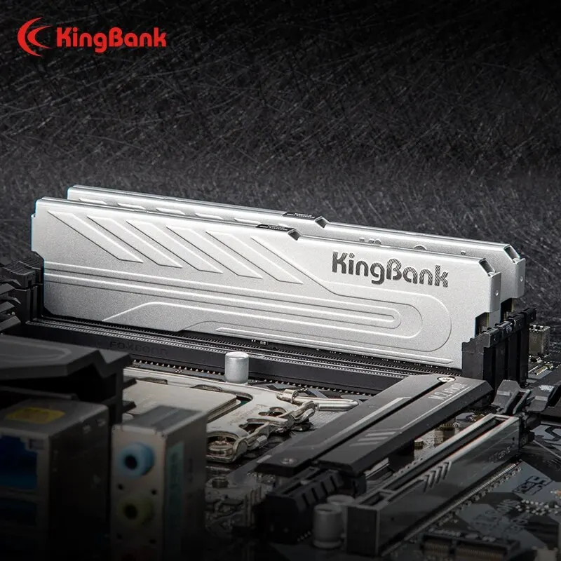 Kingbank Disipador de calor Ram memoria DDR4 8GB 16GB 32G 3200XMP 3600XMP 4000XMP memoria de escritorio soporte placa base DDR4 con disipador de calor