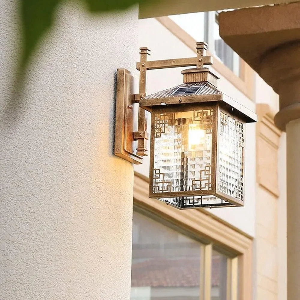 

Wall Sconces, Solar Outdoor Wall Light Wall Lantern Dusk to Dawn Single Head Light Outdoor Waterproof and Rust-Proof