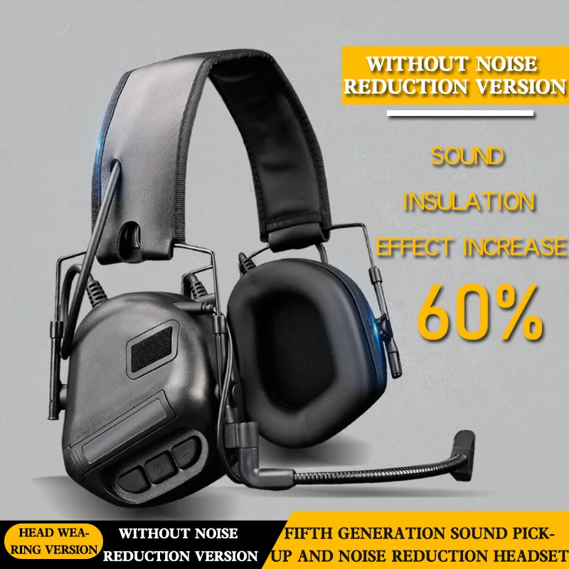 

Тактическая гарнитура 5.0 без функции звукозаписи, версия с шумоподавлением, для охоты, страйкбола, стрельбы, коммуникационные наушники