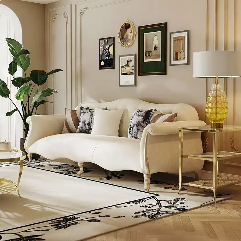

Home Furniture Fabric Living Room Sofa Solid Wood Frame Luxury Living Room