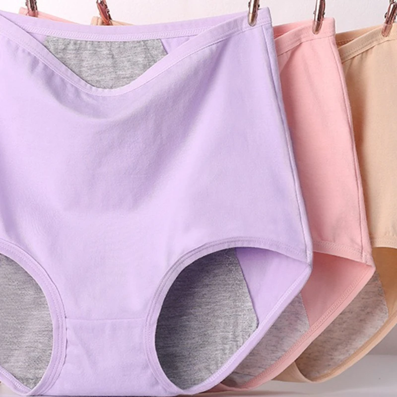 Black Cotton Physiological Period Leak Proof Menstrual Panties Women Breathable Soft Underwear Sexy Breifs Female Intimates 2025