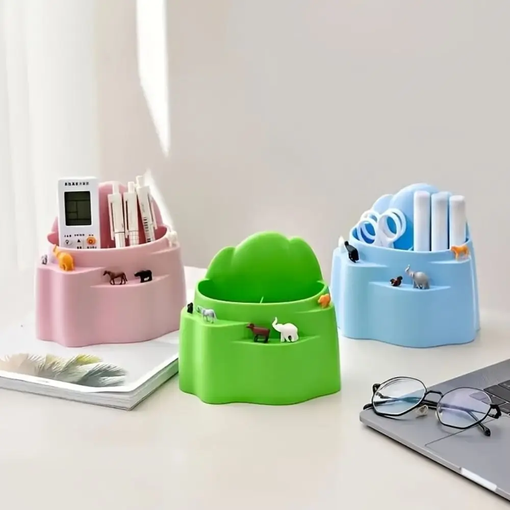 Storage Box Pen Holder Large-capacity Mountain Shape Pen Container Ornament High Appearance Desk Organizer Stationery Decor