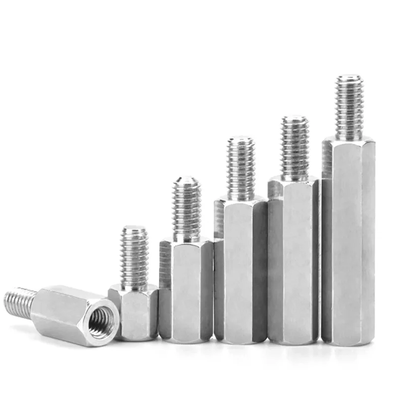 5pcs M2M2.5 M3 M4 M5 M6 304 Stainless Steel Standoff PCB Support Male Female Hex Board Spacing Screw Column Pillars Spacers Bolt