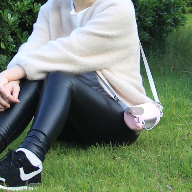 أكياس حامل الهامستر حقيبة كروس الجسم اسطوانة تصميم عملي منزل السفر المحمولة السنجاب شبكة مرئية قفص الحيوانات الأليفة