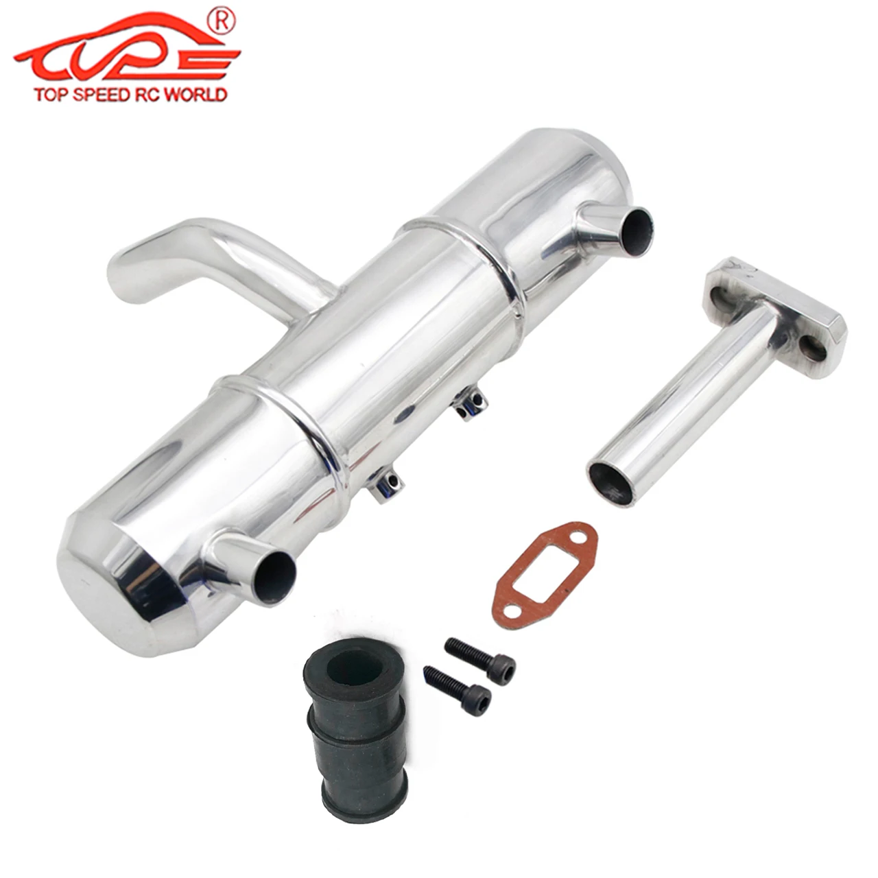 Aluminum Double Exhaust Pipe Tuned Pipe for 1/5 HPI Rofun Rovan Km Mcd Redcat BAJA 5b 5t 5sc SS Truck Rc Car Parts