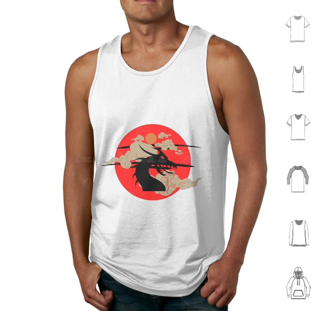 Dragon Art Tank Tops Vest Sleeveless Dragon Jasmine Jasmine Dragon Vintage Vintage Vintage Vintage Art Graphic Art Eastern Art