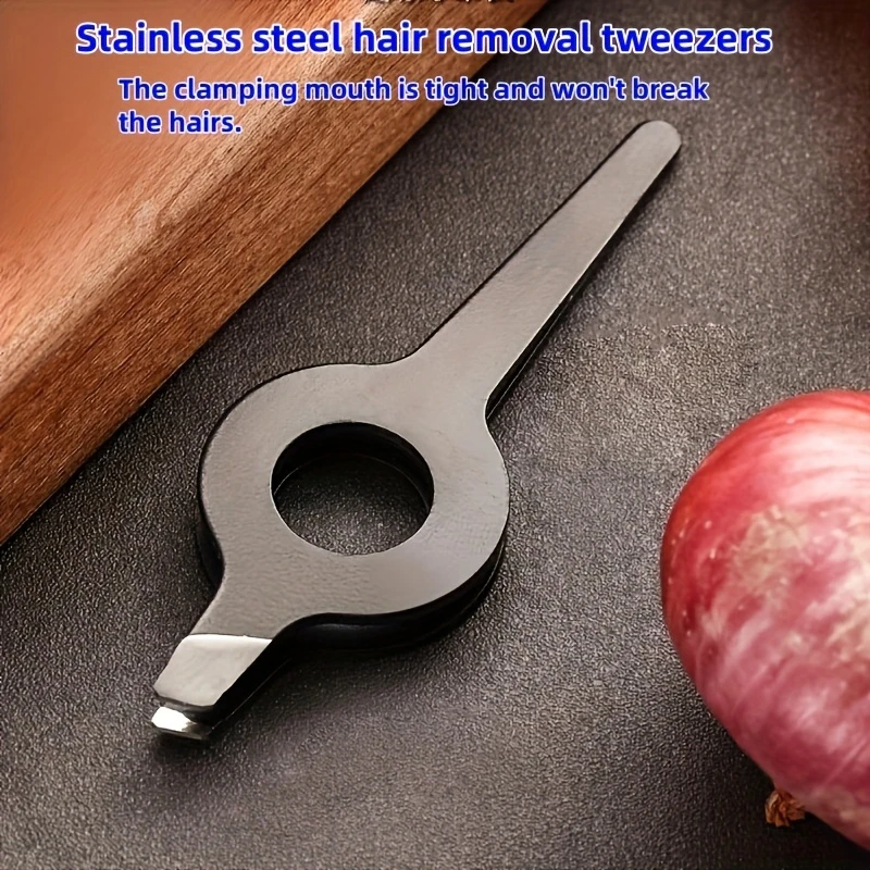 

1pcs Professional Eyebrow Facial Hair Remover Practical BeautyTool For Me Pig hair clipper Slant Tweezer With Hollow Out Handle
