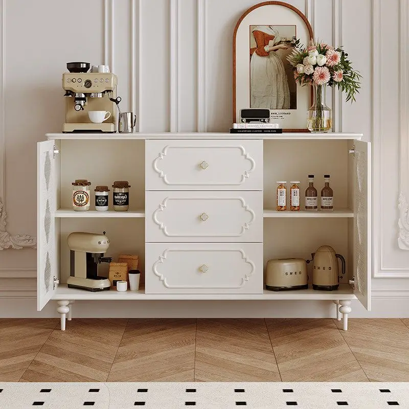 Integrated locker Cream wind living room storage cabinet