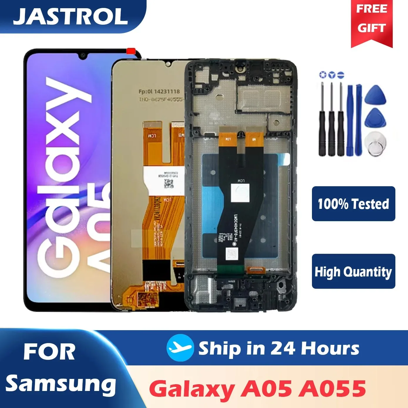 

6.7" LCD For Samsung A05 LCD A055 LCD Display Touch Screen Digitizer For Samsung SM-A055F, SM-A055F/DS LCD Screen With Frame
