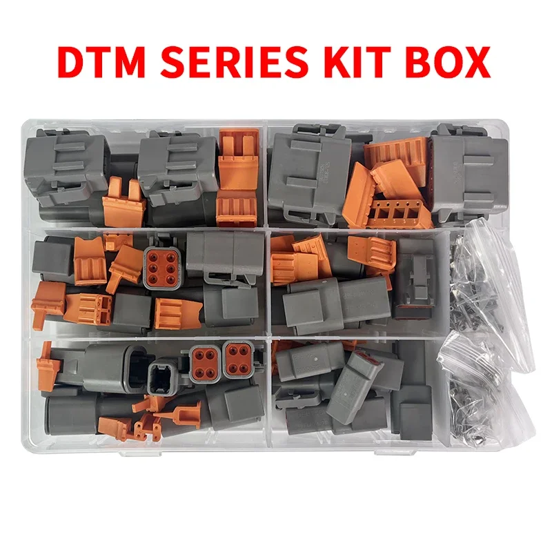 224pcs Dtm04-2p/06-2s Car Connector Waterproof Connector Male And Female Terminal Heavy Truck Harness Plug