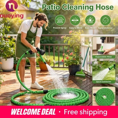 Tubo flessibile ad alta pressione per l'acqua, espandibile e maneggevole, ideale per l'igiene dell'auto, con 7 modalità di spruzzo, leggero e resistente alle piegature, perfetto per l'irrigazione di