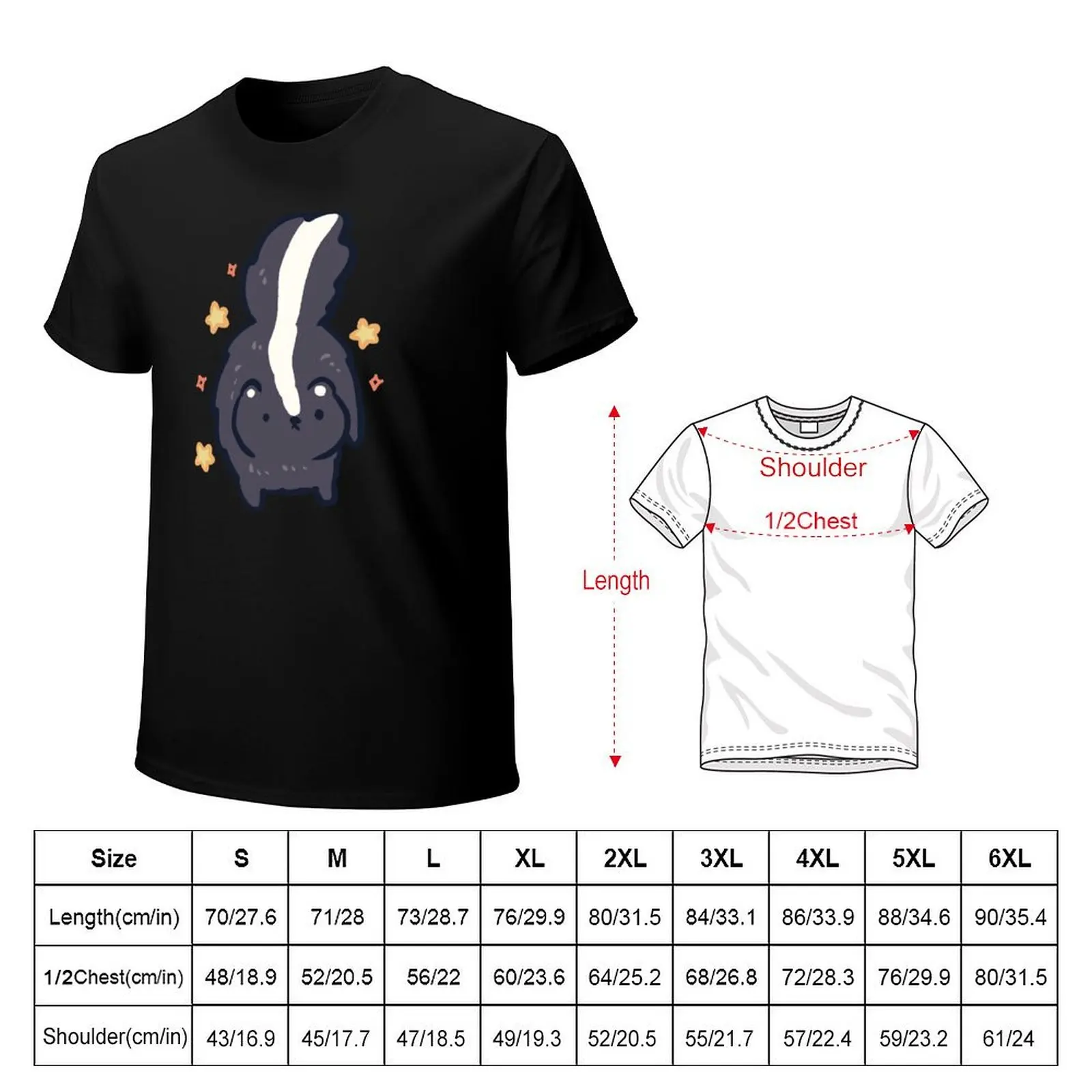 Skunk art T-Shirt Basic Plain Tee for Spring and Summer