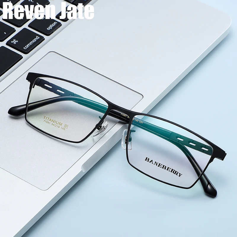 Reven Jate 71091 Optical Glasses Pure Titanium Frame Prescription Eyeglasses Rx Men or Women Glasses for Male Female Eyewear