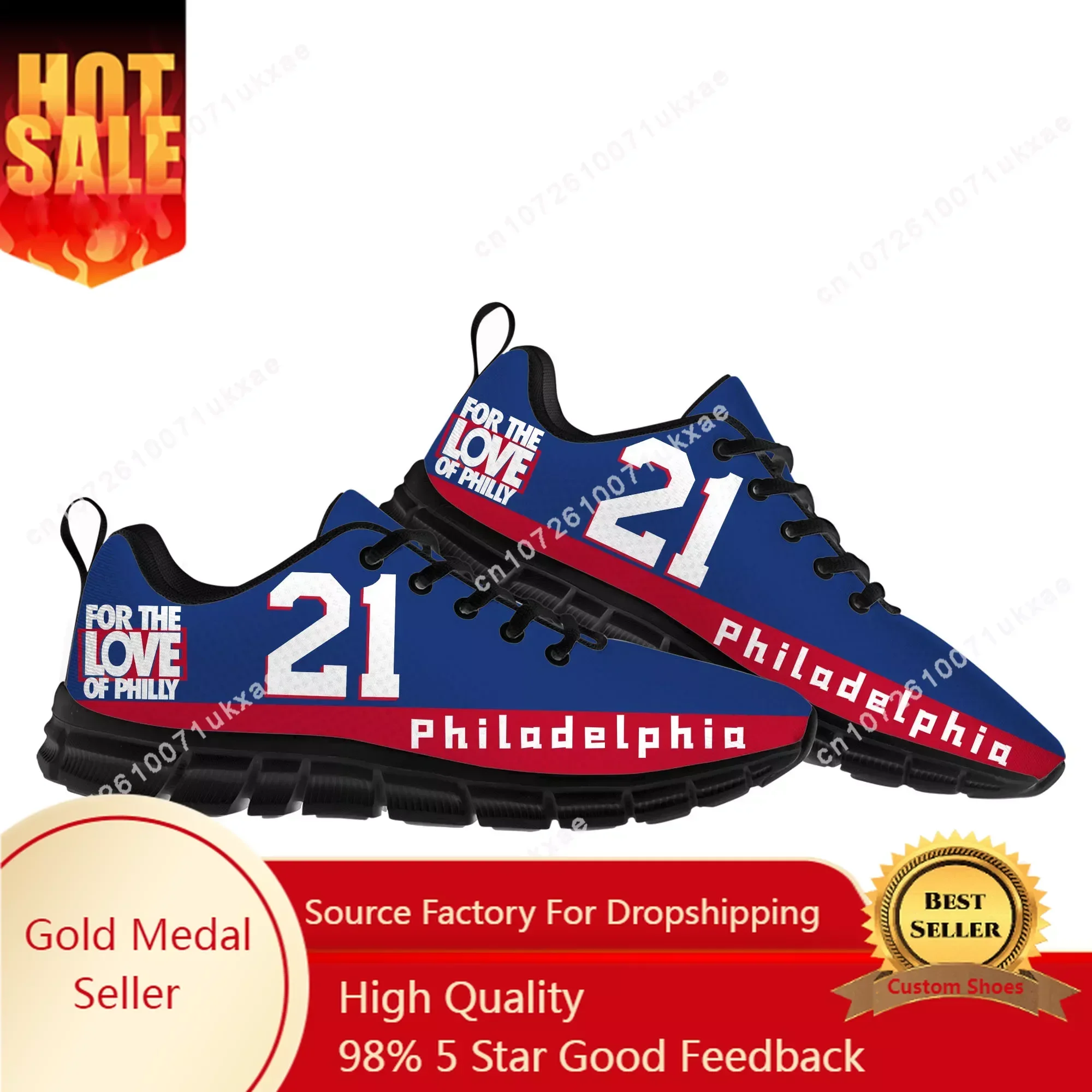 Philadelphia Number 21 1 0 For the Love of Philly Sports Shoes Mens Womens Teenager Sneakers Parent Child Sneaker Customize Shoe