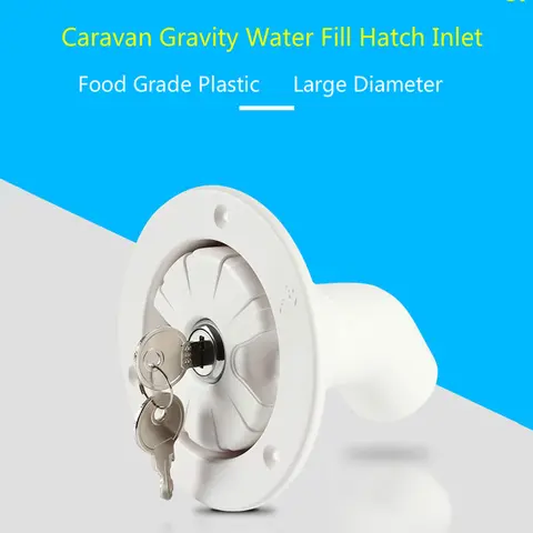 Husbilstillbehör Gravity Färskvattenpåfyllningslucka Låsbar inloppsfilter Släpvagnstanklock CARAVAN Påfyllningshals för båthusbil 10 best sales husbilens vatteninlopp - №6