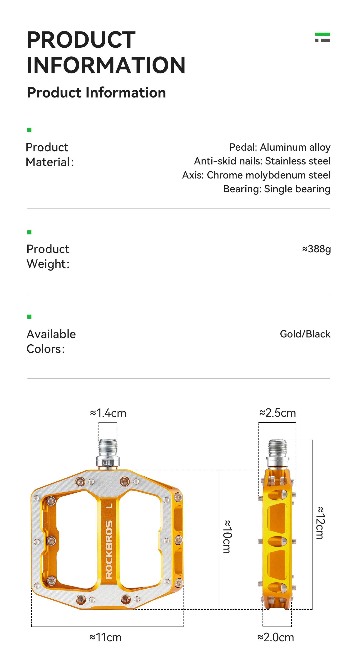 ROCKBROS Fahrradpedale Aluminiumlegierung Gedichtete Lagerpedale Leichte MTB Rennrad Plattformpedale Rutschfest Staubdicht – Detail 3