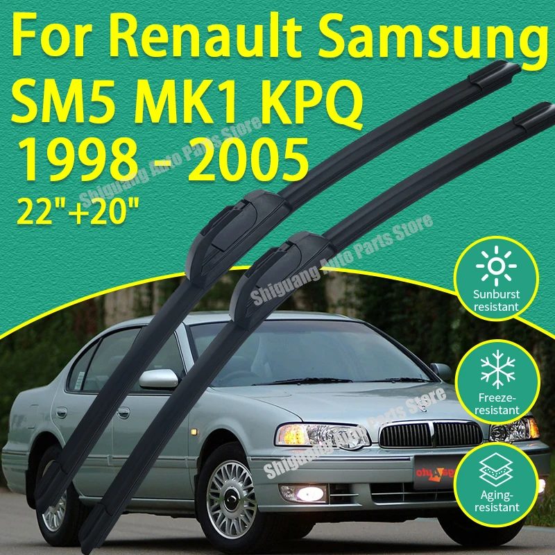 

Front Silicone Coating Wipers for Renault Samsung SM5 MK1 KPQ 1998 - 2005 Car Wiper Windshield Windscreen Blades Accessories