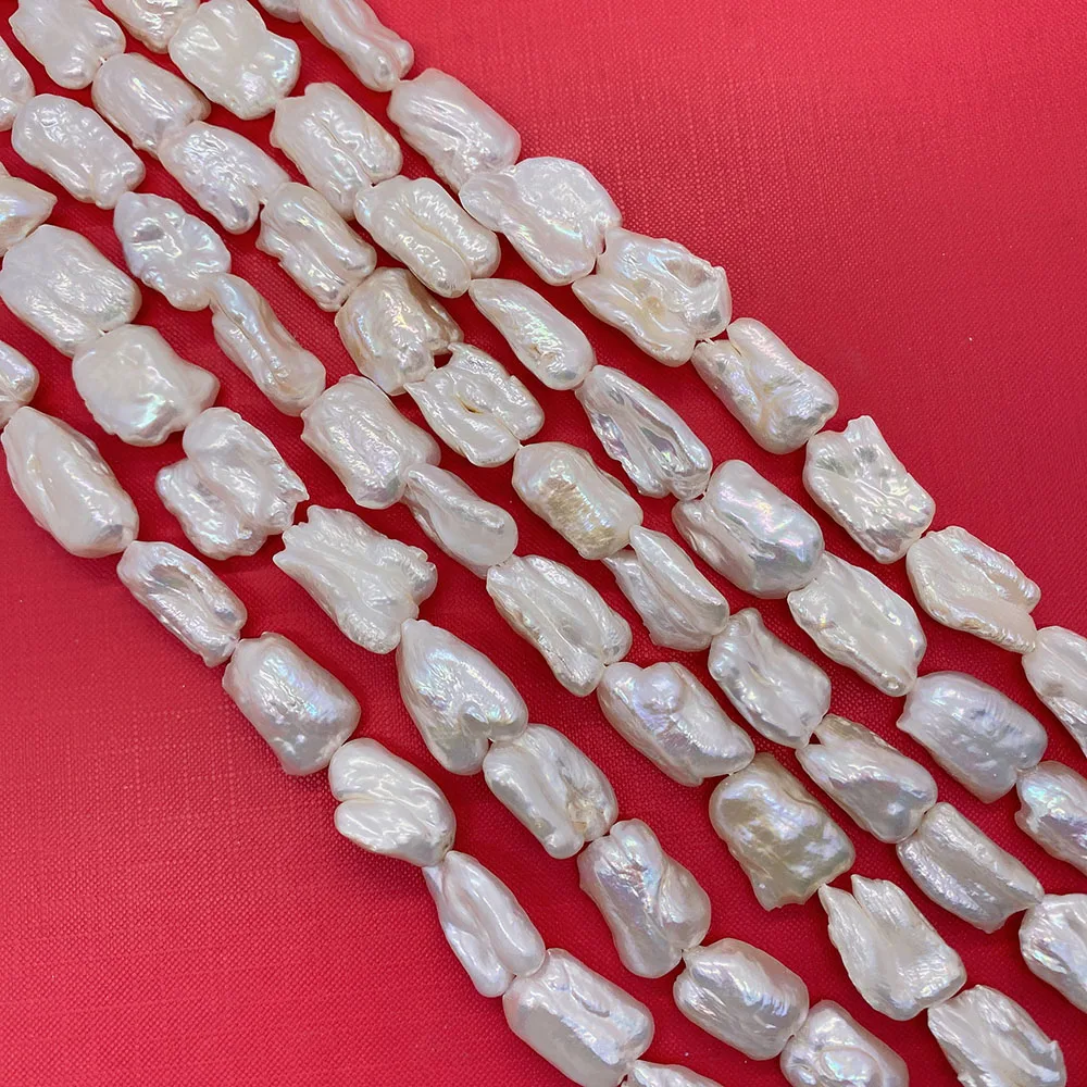 100% Natural Freshwater Pearls Pipa Beads High Quality Baroque Pearls White Shaped Beads DIY Fashion Jewelry Necklace Bracelet