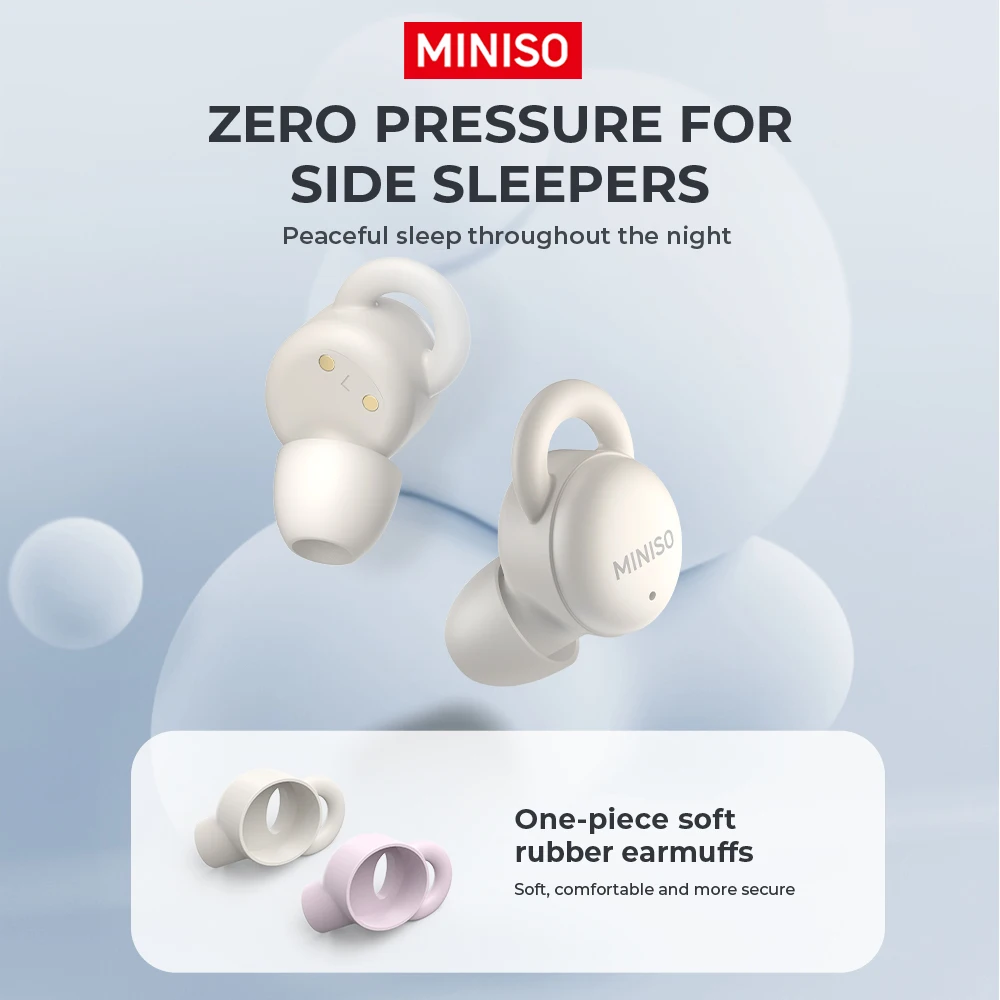 MINISO X10  Bluetooth 5.4 Earphones True Wireless Headphones Sleep Headphones Noise Reduction Earhooks Super Long Endur