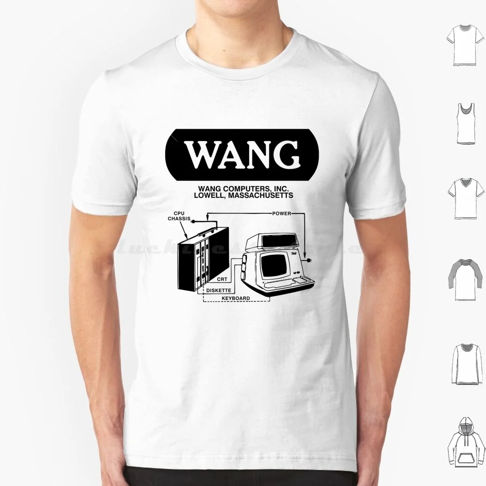 Wang Computers Logo-Black T Shirt Big Size 100% Cotton Wang Computers Retro Tech 80S Obsolete