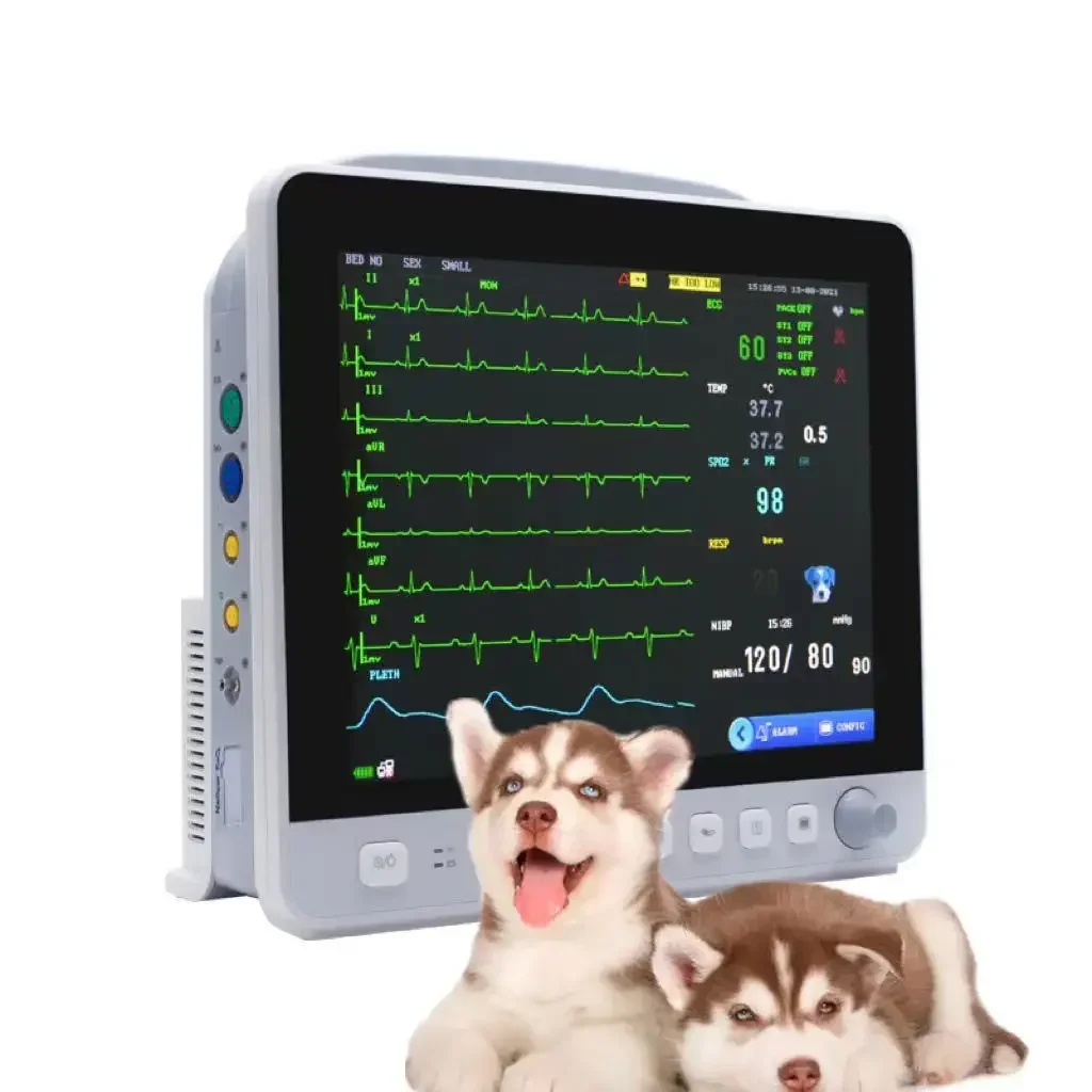 Veterinary medical products plug-in veterinary monitor 12.1 inch High brightness LCD display beast multi-parameter monitor