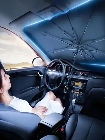 Car Sunshade Umbrella Windshield Folding Front Parasol Umbrella Type Sun Shade for Car Window Summer Sun Protection Accessories