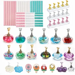 1Pc Magnetic Nail Art Holder Various Acrylic Nail Practice Stand with Clay for Nail Artists,beginners Home DIY Supply Art Tools