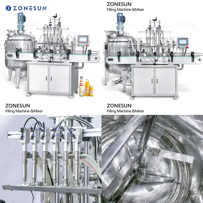 2026 Hot ZS-YT6T-6V Automatic 6 Heads Piston Pump Detergent Shampoo Juice Bottle Liquid Filling Machine With