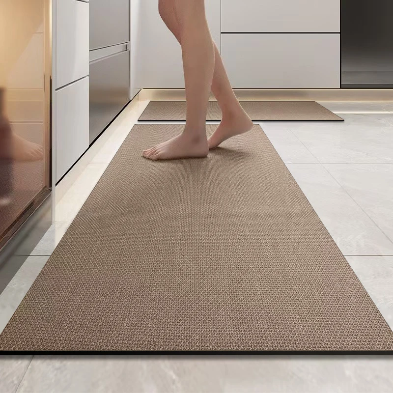 Long strip kitchen floor mat diatomaceous earth non-slip mat simple bathroom absorbent mat square entrance mat