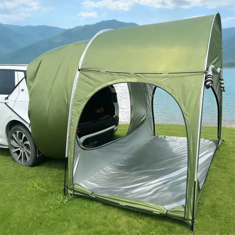For car Outdoor Rear Tent Camping Picnic Car Rear Tent with Canopy Car Rear Extension Tent Sunshine and Rain-Proof  Rear Tent