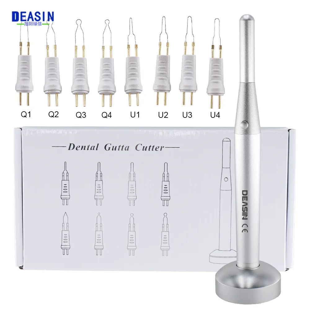 New 8 Tips Dental Gutta Percha Cutting Heated AA Battery Removable Model Teeth and Gum Cutter Electrocoagulation Hemostatic Pen