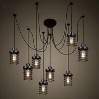 Retro Industrial creative personality Restaurant sitting room bar bedroom Clothing store spider 6-14 heads droplight