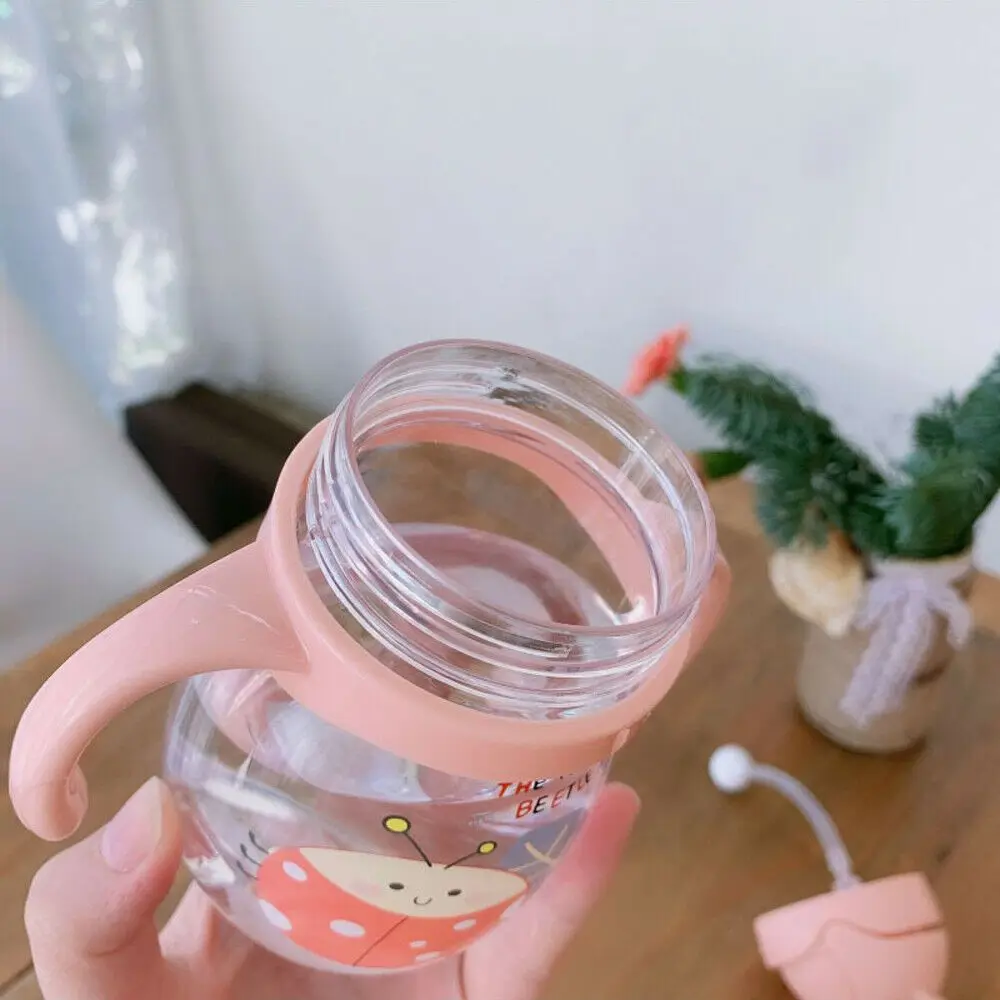 Children Travel Cute Cartoon 350 ML Drinking Bottles Water Cup Straw Drinkware Water Bottle