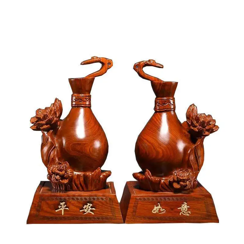 

rosewood carving Ping An Ruyi ornament home allegory decoration crafts