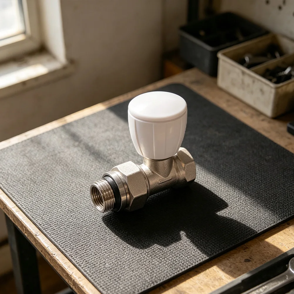 DN15 1/2 Inch Manual Radiator Valve Straight Type Brass Body Compatible with Most Domestic Hot Water Heating Systems