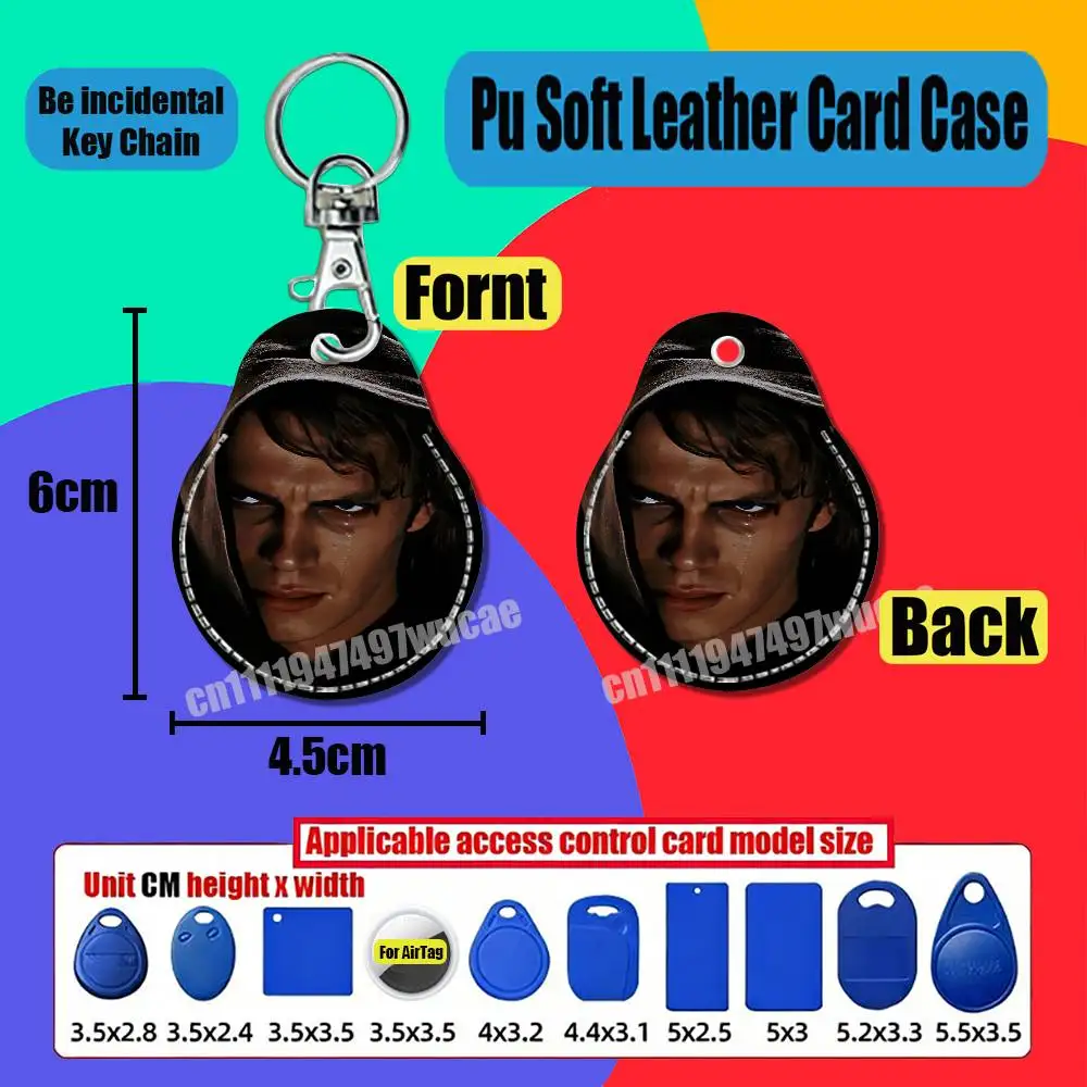 For A-Anakin S-Skywalker For AirTag Case Card Holder Sleeve ID Credit Bank Access Badge For Air Tag Case Shell