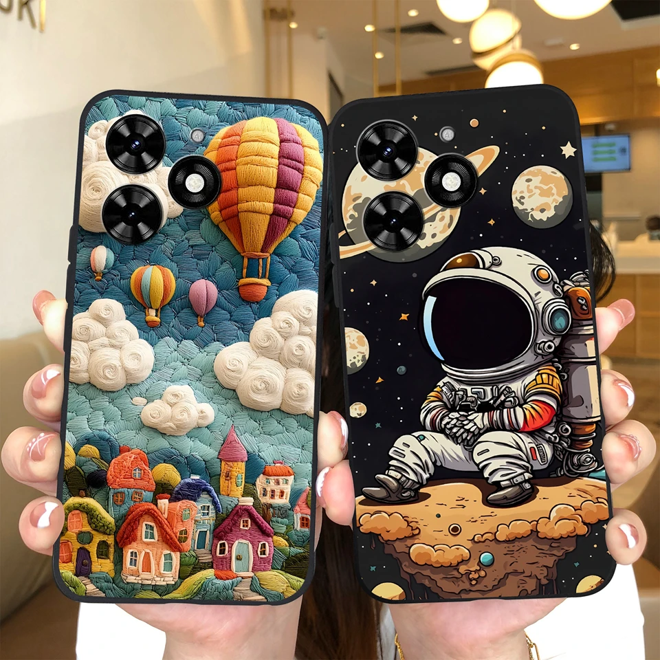 حافظة لهاتف Tecno Spark Go 2024 2023 2022 2021 2020 غطاء خلفي جميل على شكل فراشة هريرة من السيليكون غير اللامع لهاتف Tecno SparkGo2024 Coque #4