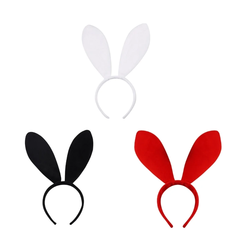 Sweet Hair Accessories Women Students Live Broadcasting Hairband Large Rabbit Ears Headbands Plush Christmas Hair Hoop