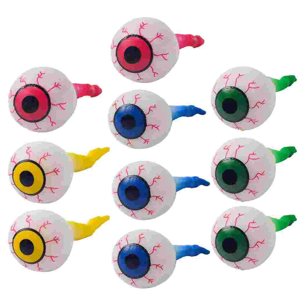 

10 Pcs Eyeball Stress Balls Decorate Decorative Eyeballs Scary Simulation Tricky Props Halloween Toy Squeeze Horror Festival