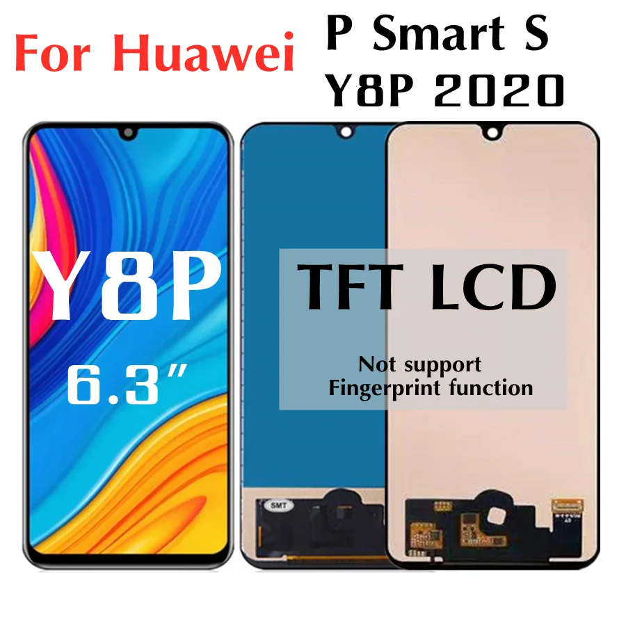 TFT LCD For Huawei P Smart S LCD Display Touch Screen Digitizer Assembly Replacement For Huawei Y8P 2020 AQM-LX1 LCD