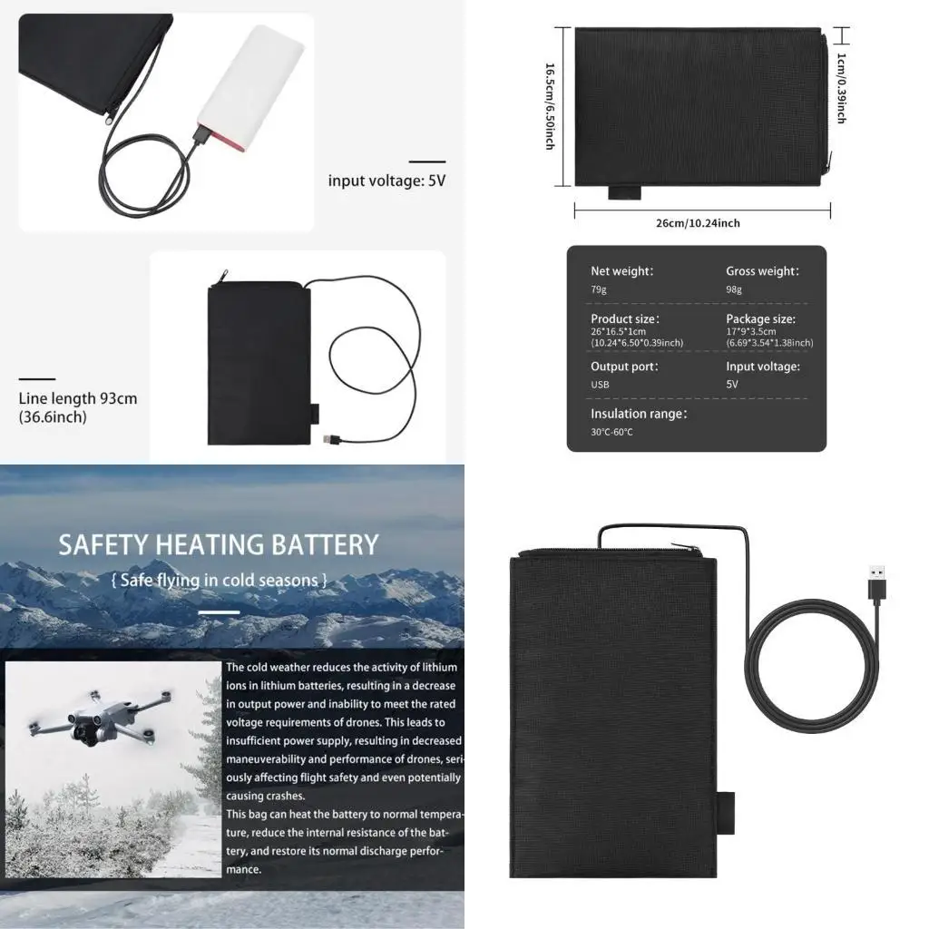 

Y1UB For Avata 2 Battery Safe Bag Fireproof Explosionproof Battery Bag Protective Storage Bag for Avata 2 Batteries