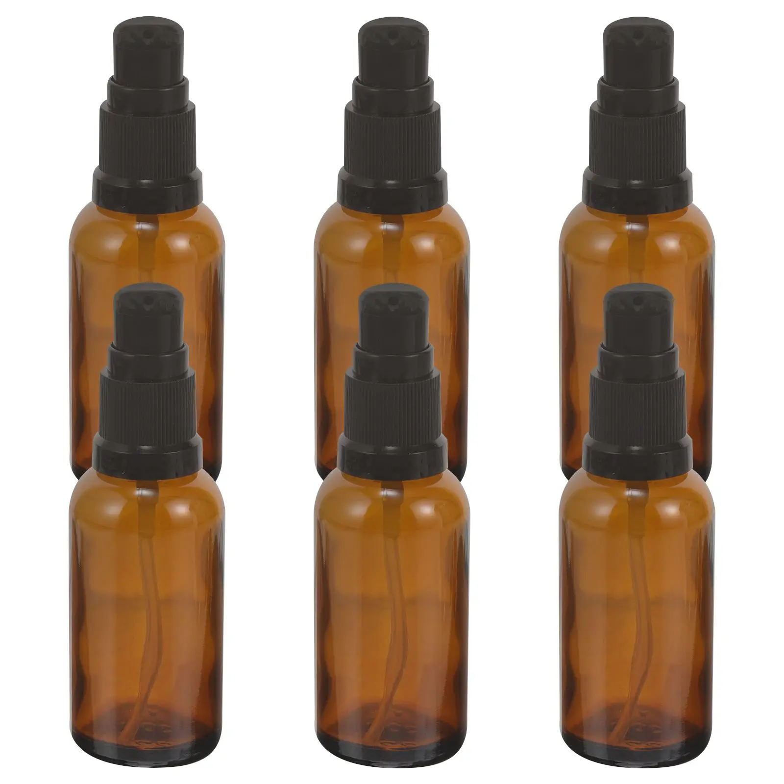 

6 Pcs Refillable Essential Oil Bottle Glass Pump for Travel Size Bottles Toiletries
