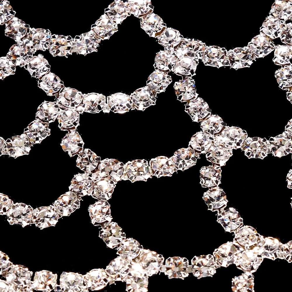 Mysterieus Kristal Franje Masker Voor Gezicht Sieraden Bling Sluier Dans Maskerade Masker Strass Luxe Voor Vrouwen Performance Party